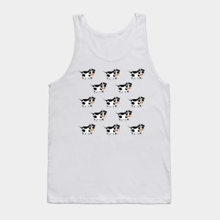 Black and white Cow pattern Tank Top